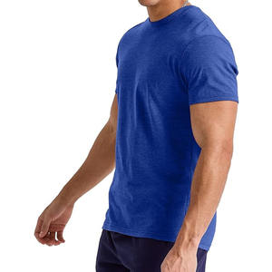 เสื้อยืดผู้ชายคุณภาพพรีเมียมแบบใหม่ ผลิตจากผ้าโพลีเอสเตอร์ผสมคอตตอน คอกลม รับผลิตแบบ OEM และเสื้อยืดผู้ชายตามสั่ง - Product Image 3