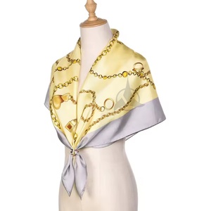 Bufanda de seda con estampado personalizado para mujer, accesorio de moda de primavera, estilo étnico, estampado Digital de longitud larga, amigable con la piel - Product Image 6