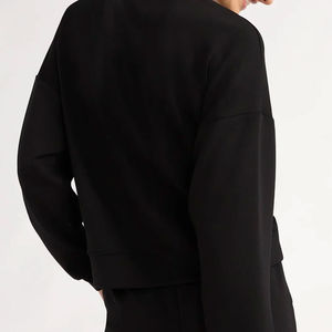 Sudadera de mujer más sudadera recortada de punto definitivo mangas caídas cómoda elegante moda alta demanda sudadera de mujer - Product Image 5