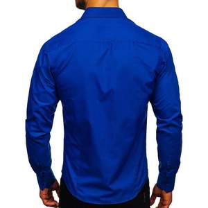 เสื้อแขนยาวลำลองสำหรับผู้ชายเสื้อสีพื้นระบายอากาศน้ำหนักเบา - Product Image 2