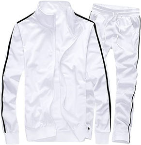 Sudadera con capucha pantalones de chándal Jogger conjuntos hombres Activewear cremallera completa cálido chándal deportivo conjunto Casual chándal logotipo personalizado y diseño OEM - Product Image 2