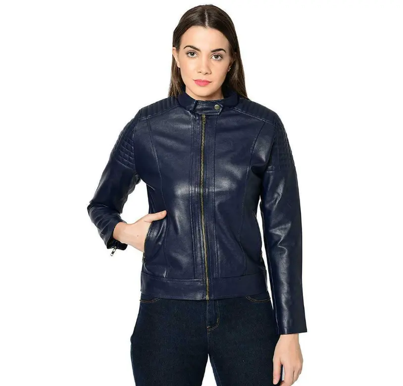 Sexy Women Stylish 100% Real Leather jacket Ladies Cowhide Slim Fit Leather jacket For Women Made By Wigace Industry