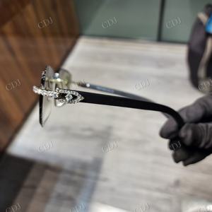 Classic Green <b>Shades</b> Moissanite Diamond LensesStudded Bling Iced Out Hip Hop Fancy <b>Sunglasses</b> Perfect for Any Occasion For Mens - Product Image 2