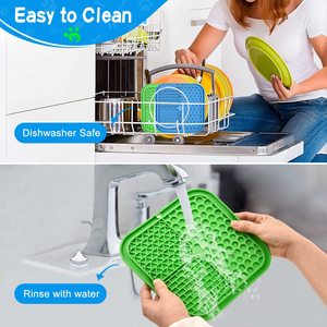 Bán Buôn Chó Liếm Mat Chậm Trung Chuyển Liếm Mat Với Cốc Hút Chống-Trượt Cấp Thực Phẩm Silicone Pet Liếm Mat - Product Image 3