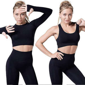 Conjunto de traje de Yoga sin costuras personalizado más vendido, entrenamiento, correr, 2 piezas, ropa deportiva, conjunto de Yoga para mujer - Product Image 2