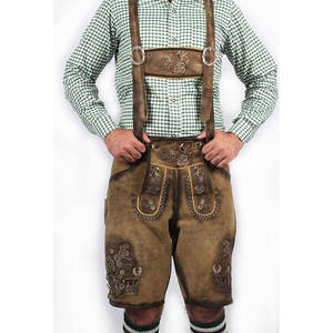 Lederhosen de cintura media para hombre de alta calidad, nueva ropa alemana, Material de lona, botón, cierre de mosca, marca directa de fábrica - Product Image 5