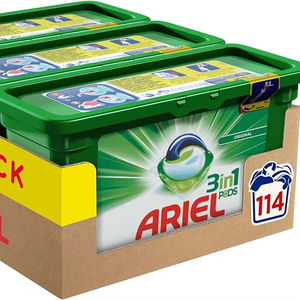 Detergente en polvo Ariel Original en cajas maestras de 72 unidades para cadenas de supermercados y clubes mayoristas - Product Image 1