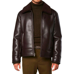 Chaqueta de Cuero para Hombre, 100% Calidad, Diseño de Moda, Nueva Llegada, Tu Logotipo, Mejor Precio, Precios al por Mayor - Product Image 4