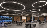 Plafonnier suspendu circulaire à Led, 2 pieds, luminaire décoratif d'intérieur, certifié ECOJAS Ce ETl Rosh