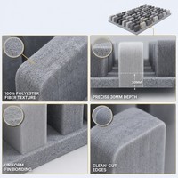 Tuile de plafond acoustique de 30 mm, OEM ODM, couleur personnalisable, panneau acoustique en PET, panneau acoustique en fibre de polyester