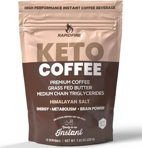 Rapidfire Ketogenic High Performance <b>Instant</b> <b>Coffee</b> Mix 15 Servings, brown, 7.93 ounce - Product Image 6