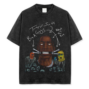 Camisetas Cortas Estampadas Vintage Personalizadas de Gran Tamaño para Hombre y Mujer, 100% Poliéster, Antiarrugas, en Oferta - Product Image 2