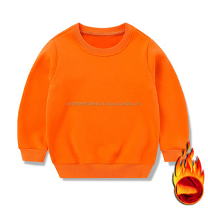 Vente flash Vêtements pour bébé Haut pour enfant Manches longues Col rond Uni Doux Tricoté en polaire Sweat-shirt pour enfants - Product Image 5