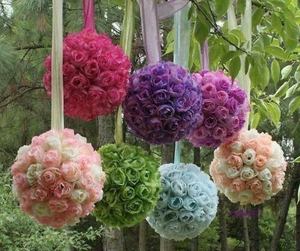 Bola de flores de espuma y cristal colgante artificial para decoración de boda al por mayor para iglesia, pasillo, bancos, decoraciones navideñas - Product Image 2