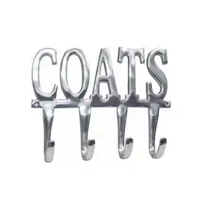 코트 홀더 랙 4 후크 코트 금속 후크 걸이 크롬 색상 크리스마스 장식 스타킹 홀더 금속 도매 공급 업체