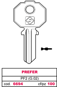 Chiave Asc Pf2 (g.Vac 0) Prefer - Product Image 1