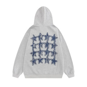 Sudadera con capucha unisex con gráficos llamativos y bordes deshilachados - Product Image 6