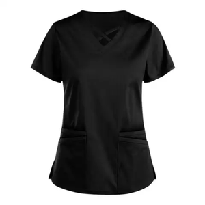 Uniforme de gommage féminin de meilleure qualité pour les médecins infirmières grande taille Scrubs médicaux tricotés Spandex court pour la chirurgie privée - Product Image 2