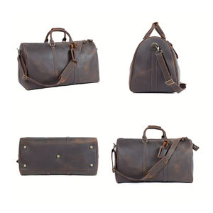 Sacs de voyage personnalisés en cuir sac de sport de plein air nouveau style décontracté imperméable avec couleur unique en cuir véritable - Product Image 4