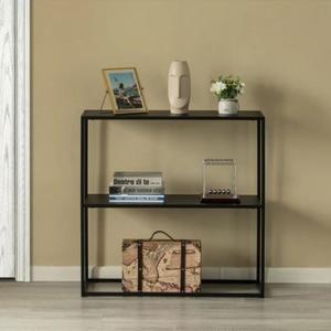 Mesa consola de metal con acabado antiguo hecha a mano única con estructura fuerte elegante para interiores de casas contemporáneas - Product Image 3
