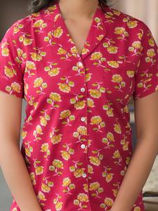 Conjunto de Pijama de Manga Corta para Mujer, Invierno/Verano, con Estampado Animal, 100% Algodón, Material Suave y Transpirable para Dormir o Uso Diario - Product Image 4