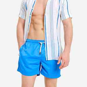 Pantalones cortos de gimnasio para hombre con Cintura elástica de alta calidad, estilo informal, el mejor Material con estampado Digital OEM, patrón sólido teñido liso - Product Image 2