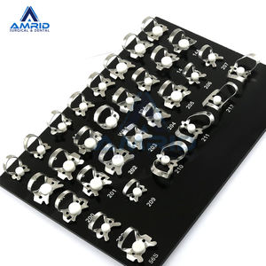 31 Uds abrazaderas de presa de goma endodónticas Instrumentos dentales juego de presa de goma con placa juego dental instrumentos quirúrgicos - Product Image 2
