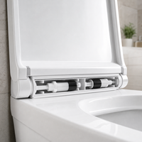 Siège de toilette moderne Uniwise à fermeture douce, amortisseur rotatif silencieux, quincaillerie de salle de bain, vente en gros OEM