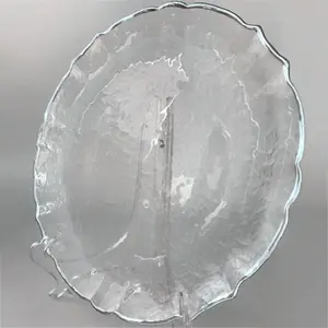 透明ガラスプレート結婚式イベント食器透明ガラス充電器