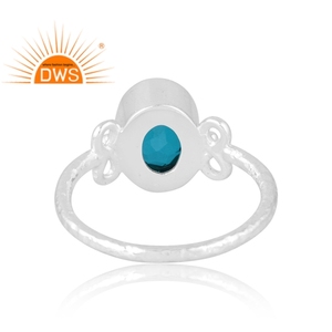 Última venta plata esterlina 925 Natural Doublet Santamaria aguamarina cuarzo anillo de piedras preciosas joyería personalizada para mujeres - Product Image 2