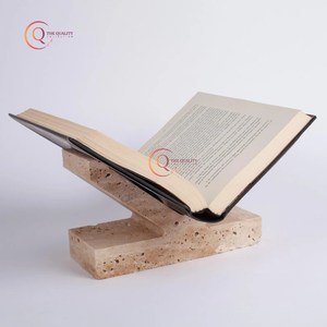 Natural Stone Marble Decoration Bookend Home Living Room Decor Gifts Custom Shape Marble Bookstand Book Display Stand Supplies - Product Image 5