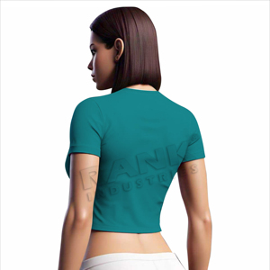 เสื้อครอปท็อปผู้หญิงสำหรับฤดูร้อน ผ้าเนื้อนุ่มใส่สบาย ระบายอากาศได้ดี เหมาะสำหรับใส่ในชีวิตประจำวัน - Product Image 3