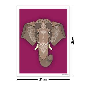 Impresión Artística de Elefante Asiático en Papel con Impresión Digital Madeleine - Product Image 4