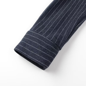 Striped print long sleeve sashes solid color casual fashion trench coat jacket for women with <b>scarf</b> - Product Image 4