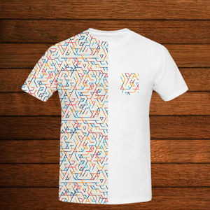 T-shirt à manches courtes pour homme, 100% coton, été, impression numérique personnalisée, logo personnalisé - Product Image 3