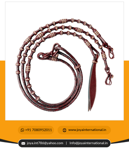 Riendas de Cuero Natural Trenzadas a Mano para Exhibición, Diseño Romel Romal en Color Cereza Nogal, Modelo SRM181 - Product Image 2