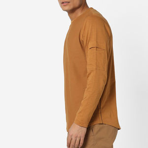 Camiseta de Manga Larga para Hombre, Informal, de Algodón, Cuello Redondo, Corte Ajustado, Deportiva, Cómoda, Ligera, Ropa Urbana - Product Image 2