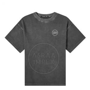 Camiseta de Hombre con Lavado Ácido, Elegante y Cómoda, 100% Algodón Tejido, Diseño Personalizado, Secado Rápido, Transpirable, Servicio OEM, Estilo Urbano - Product Image 4