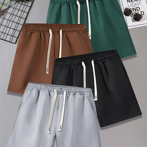 Pantalones cortos holgados de entrenamiento de cintura media para hombre, ropa deportiva de algodón de secado rápido para gimnasio, estilo informal lavado antiarrugas, talla 6XL - Product Image 3