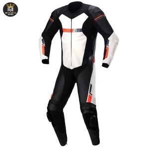 Combinaisons de moto en cuir entièrement personnalisées Combinaison de moto en cuir de vachette Combinaison de course sur mesure - Product Image 1