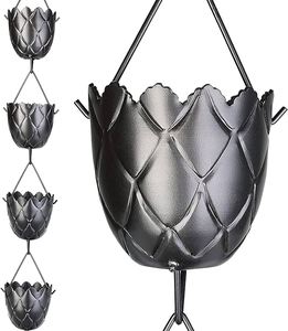 ห่วงโซ่ชุบทองแดงสำหรับด้านนอกที่ห้อยโลหะประดับตกแต่งแขวนดอกไม้เกลียวที่กันฝนได้ - Product Image 4