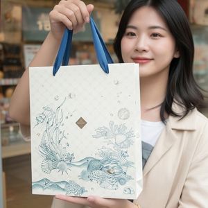 Luxury Art <b>Paper</b> Gift Bag with Custom Logo Eco-Friendly <b>Biodegradable</b> Packaging for Premium Gift Presentation & Decoration - Product Image 5