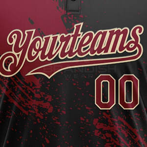 Nouveauté Vêtements de sport 100% polyester Baseball Jersey à deux boutons Meilleur prix Vente chaude en gros Baseball Jersey à deux boutons - Product Image 5