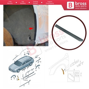 BSP1016-1 Garde-boue Protection contre les éclaboussures Garde-boue avant gauche 8K0853823C pour A4 MK4 8K5 B8 - Product Image 5