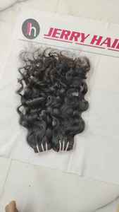 Paquetes de cabello ondulado natural recto rizado indio crudo sin procesar cutícula alineada cabello humano natural India vendedor de cabello indio crudo - Product Image 3