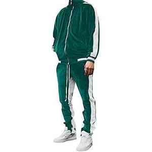 Chándal sólido de terciopelo sostenible para hombre, de talla grande, con capucha, para invierno, elegante, para adultos, transpirable, de secado rápido, para gimnasio, ropa de calle, Unisex - Product Image 5