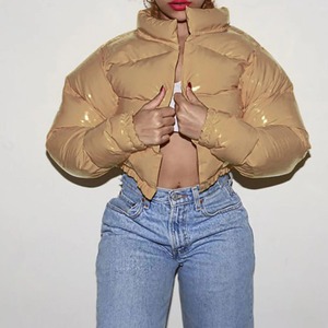 Parkas cálidas de Invierno para mujer, chaqueta acolchada de manga larga con capucha delgada de longitud media de Color sólido, abrigos con cremallera - Product Image 2