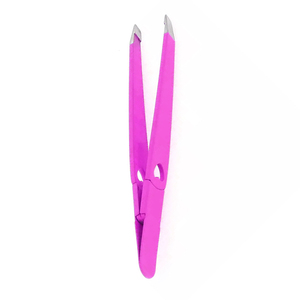 Pinces à épiler personnalisées, couleur rose, acier inoxydable, pointe inclinée, pinces à épiler pour le façonnage des sourcils, pour un usage domestique et en salon - Product Image 6