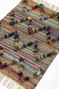 Wool Home Traditions Textiles <b>Rugs</b>, Wholesale Indian Handmade Carpets <b>Rugs</b> for Living Room, Geometric <b>Chindi</b> <b>Rug</b> - Product Image 2