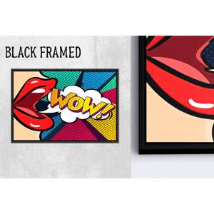 Décoration murale moderne et colorée : toile imprimée WOW Pop Art, 1P Blackframedcanvas - Product Image 1